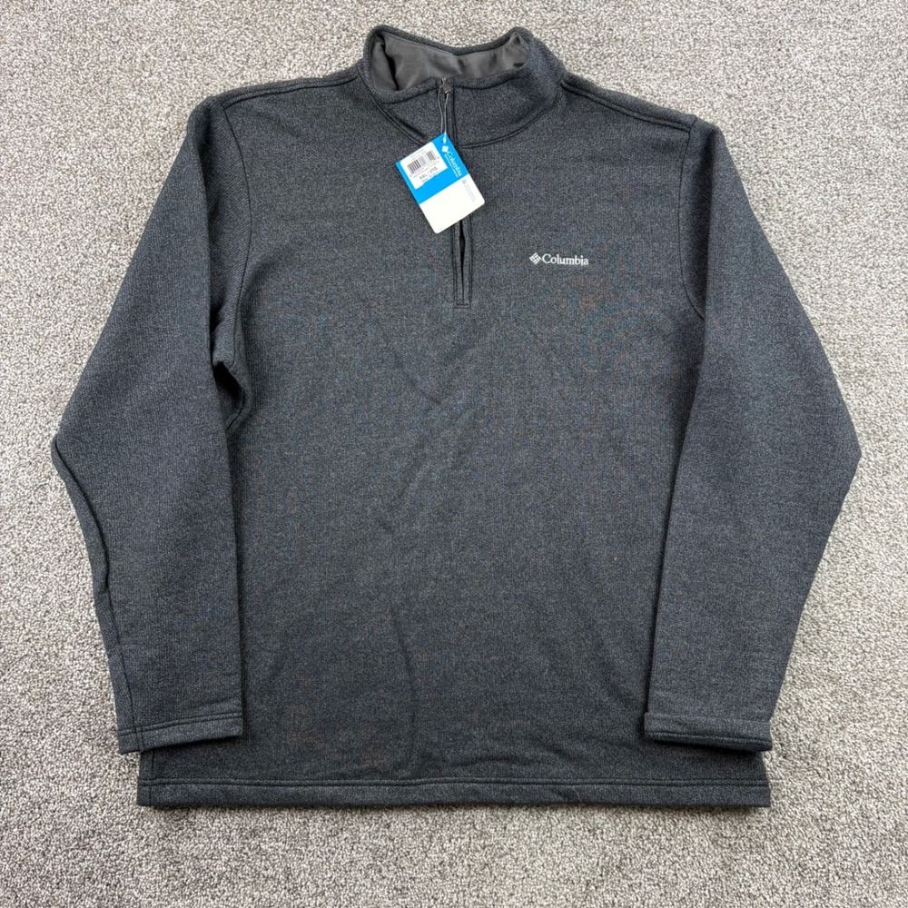 NEW Columbia Great Hart Mountain III Half Zip Mens 2XL Charcoal Fleece Pullover
